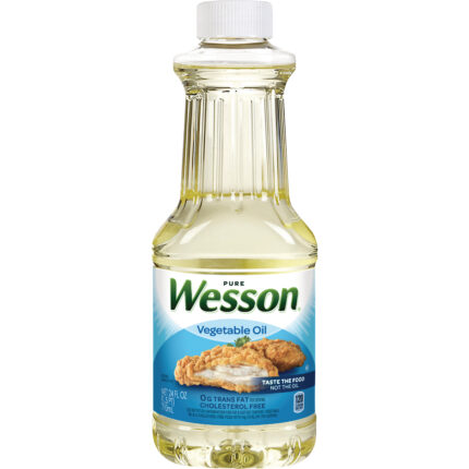 Wesson, Vegetable Oil, Case Of 12, 24 Fl Oz