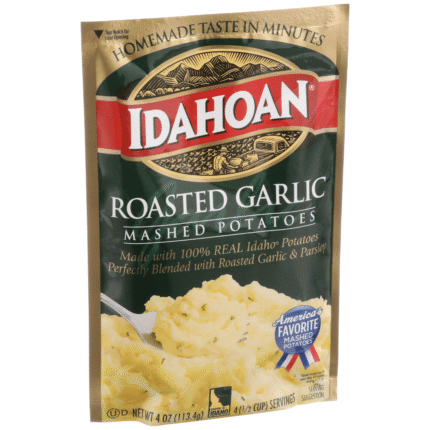 Idahoan, Roasted Garlic Mashed Potatoes, Case Of 12, 4 Oz