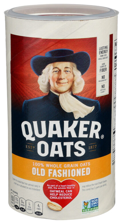 Quaker, 100% Whole Grain Old Fashioned Oats, Case Of 12, 18 Oz