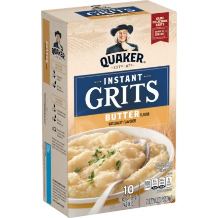 Quaker, Instant Grits Butter, Case Of 12, 9.8 Oz