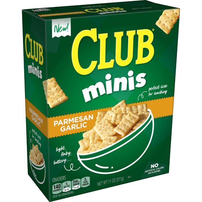 Kellogg Sales, Club Minis Parmesan Garlic Crackers, Case Of 12, 11 Oz - Image 1