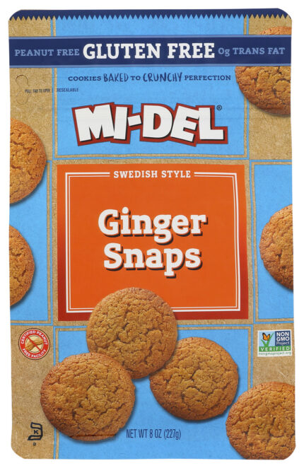 Midel Ginger Snaps,Gf 8 Oz
