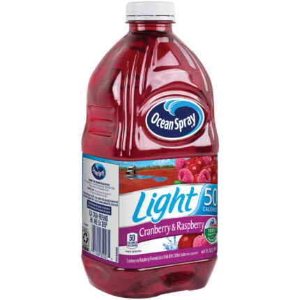 Ocean Spray, Light Cranberry & Raspberry Juice Drink, Case Of 8, 64 Fl Oz