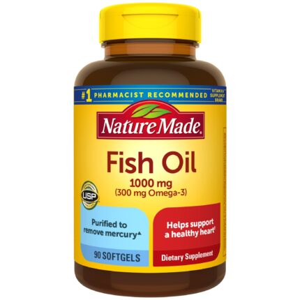 Nature Made, Fish Oil 1000 Mg Softgels, Case Of 3, 90 Ct