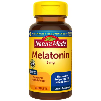 Nature Made, Melatonin 5 Mg Tablets, Case Of 3, 90 Ct