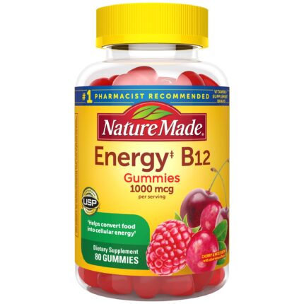 Nature Made, Energy B12 1000 Mcg Gummies Cherry & Mixed Berries, Case Of 3, 80 Ct