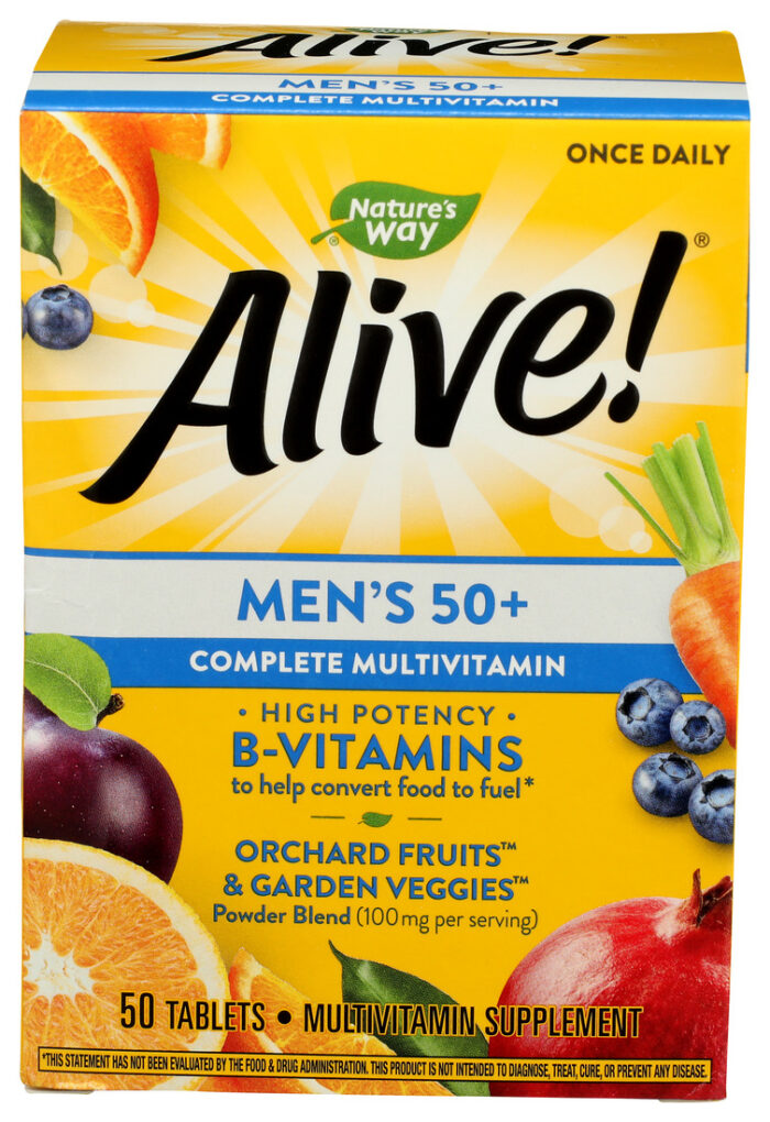 Alive!, Complete Multivitamin Men'S 50+ Tablets, Case Of 3, 50 Ct - Image 1
