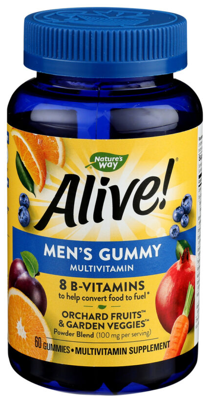 Alive!, Multivitamin Gummies Men'S, Case Of 2, 60 Ct
