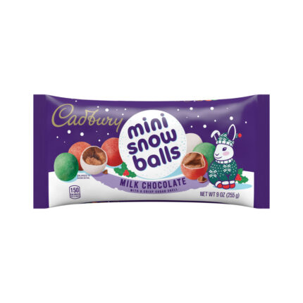 Cadbury, Mini Snowballs Milk Chocolate With A Crisp Sugar Shell Candy, Case Of 18, 9 Oz