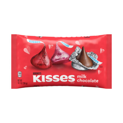 Hershey'S, Kisses Milk Chocolate Candy Valentine'S Day Bag, Case Of 36, 10.1 Oz