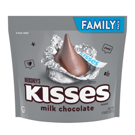 Hershey'S, Family Size Individually Wrapped Milk Chocolate Kisses, Case Of 16, 17.9 Oz