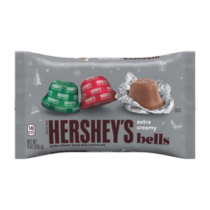 Hershey'S, Holiday Extra Creamy Milk Chocolate Bells, Case Of 18, 9 Oz