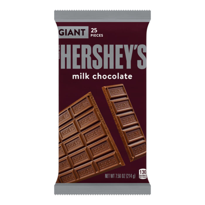 Hershey'S, Milk Chocolate Giant Candy Bar, Case Of 12, 7.56 Oz - Image 1