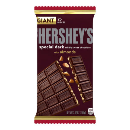 Hershey'S, Special Dark With Almond Giant Bar, Case Of 12, 7.37 Oz