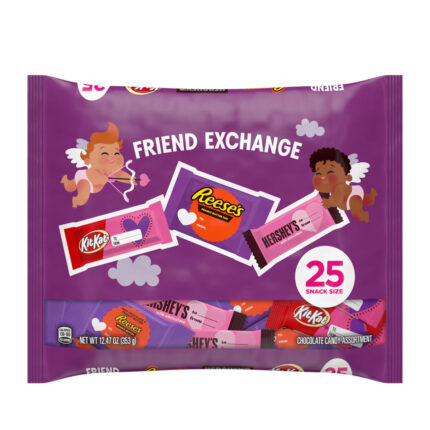 Hershey'S, Reese'S Valentine'S Day Milk Chocolate Assortment Snack Size Candy, Case Of 18, 12.47 Oz