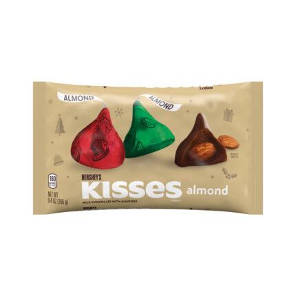 Hershey'S, Holiday Kisses With Almonds, Case Of 16, 9.4 Oz