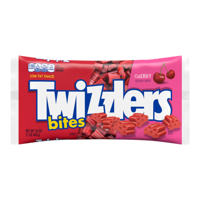 Twizzlers, Bites Chewy Candy Cherry, Case Of 12, 16 Oz - Image 1