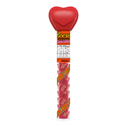 Reeses, Valentine'S Day Candy Miniatures Milk Chocolate Peanut Butter Cups, Case Of 18, 2.17 Oz