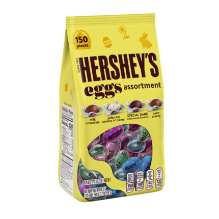 Hershey'S, Chocolate And White Creme Eggs Assortment Candy Easter Variety Bag 150 Pieces, Case Of 8, 28.18 Oz