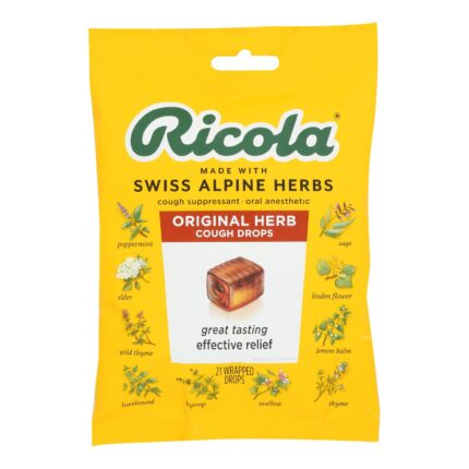 Ricola, Cough Drop Original Herb, Case Of 8, 21 Ct