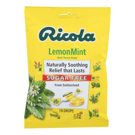 Ricola, Cough Drop Sugar Free Lemon Mint, Case Of 8, 19 Ct