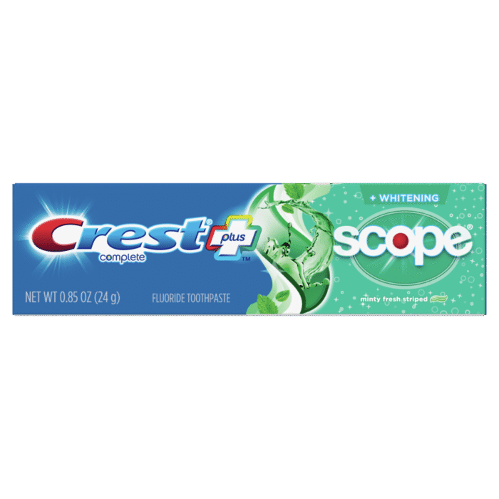 Crest, Complete Whitening Plus Scope Minty Fresh Flavor Toothpaste, Case Of 36, .85 Oz - Image 1