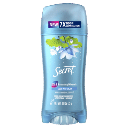Secret, Invisible Solid Antiperspirant And Deodorant Cool Waterlily, Case Of 3, 2.6 Oz