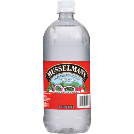 Musselman'S, Distilled White Vinegar Bottle, Case Of 12, 32 Oz