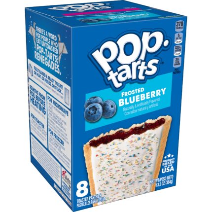 Kellogg'S, Pop Tarts Frosted Blueberry Toaster Pastries, Case Of 12, 13.5 Oz