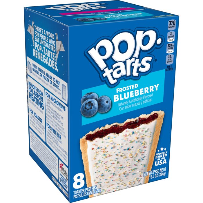 Kellogg'S, Pop Tarts Frosted Blueberry Toaster Pastries, Case Of 12, 13.5 Oz - Image 1