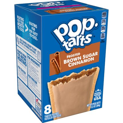 Kellogg'S, Pop Tarts Frosted Brown Sugar Cinnamon Toaster Pastries, Case Of 12, 13.5 Oz