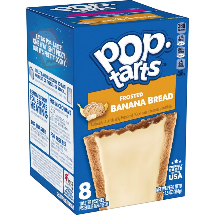 Kellogg'S, Pop Tarts Frosted Banana Bread Toaster Pastries, Case Of 12, 13.5 Oz - Image 1