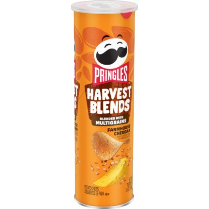 Pringles, Harvest Blends Farmhouse Cheddar Potato Crisps Chips, Case Of 14, 5.57 Oz