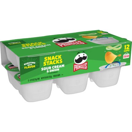 Pringles, Snack Stacks Sour Cream And Onion Flavored Potato Crisps, Case Of 4, 8.88 Oz