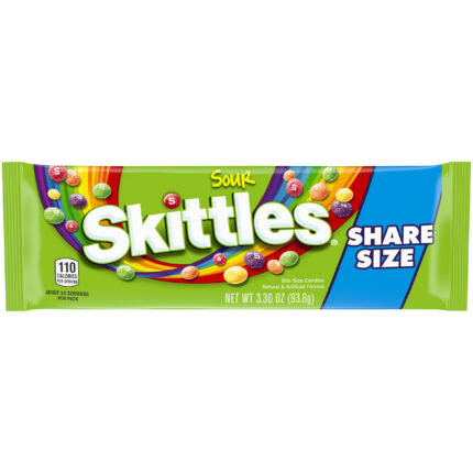 Skittles, Sour Bite Size Candies Share Size, Case Of 24, 3.3 Oz