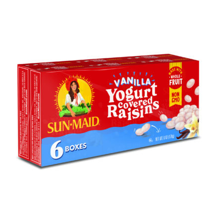 Sun Maid, Vanilla Yogurt Covered Raisins 6 Count, Case Of 18, 6 Oz
