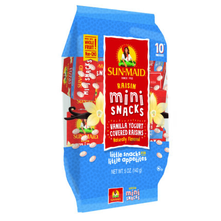 Sun Maid, Vanilla Yogurt Covered Raisins Mini Snacks, Case Of 12, 5 Oz