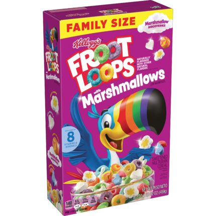 Kellogg'S, Froot Loops Breakfast Cereal Marshmallow, Case Of 6, 16.2 Oz