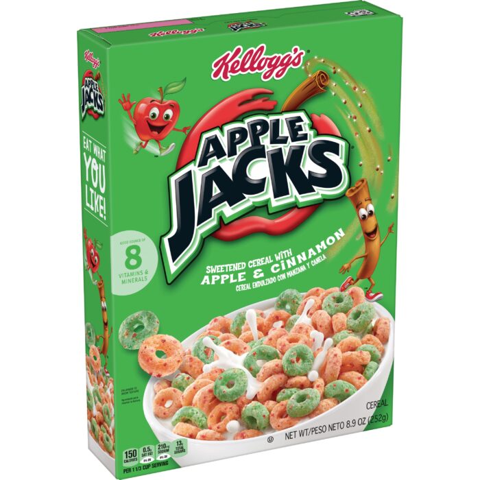 Kellogg'S, Apple Jacks Cereal, Case Of 18, 8.9 Oz - Image 1