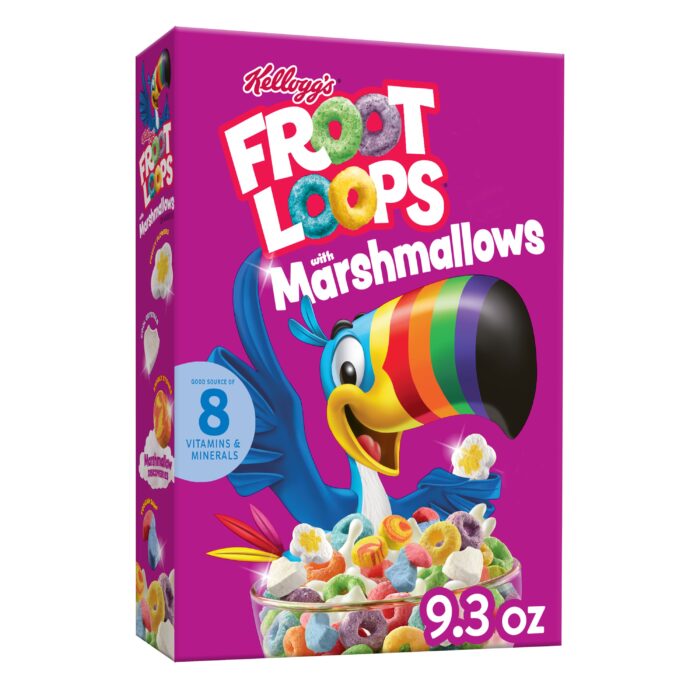 Kellogg'S, Froot Loops Marshmallow Breakfast Cereal, Case Of 8, 9.3 Oz - Image 1