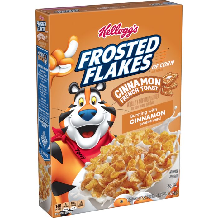 Kellogg'S, Frosted Flakes Cinnamon French Toast Breakfast Creal, Case Of 12, 11.6 Oz - Image 1