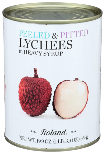 Roland Products, Whole Lychees In Heavy Syrup, Case Of 24, 20 Oz
