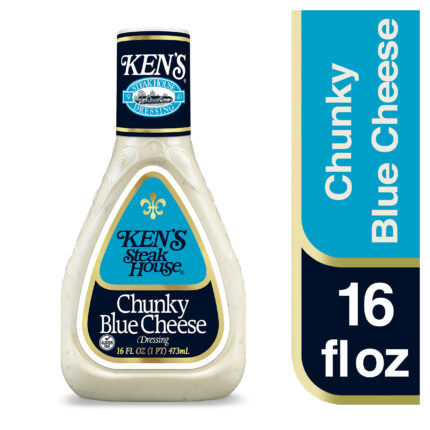 Kens, Steak House Chunky Blue Cheese Salad Dressing, Case Of 6, 16 Fl Oz