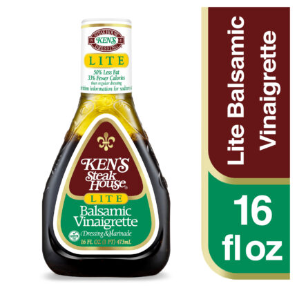 Kens, Steak House Lite Balsamic Vinaigrette Dressing, Case Of 6, 16 Fl Oz