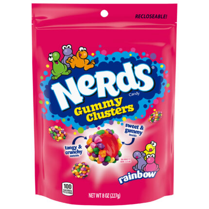 Nerds, Gummy Crunch Clusters Bag, Case Of 6, 8 Oz