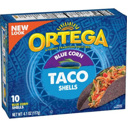 Ortega, Blue Corn Taco Shells 10 Ct, Case Of 6, 4.1 Oz