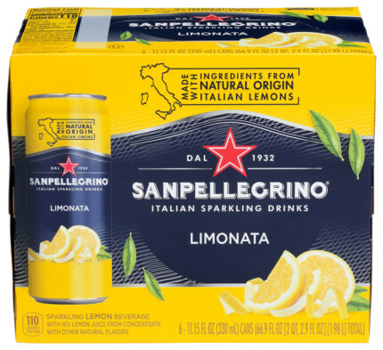 San Pellegrino, Italian Sparkling Drinks Limonata, Case Of 4, 6/11.15 Fl Oz.