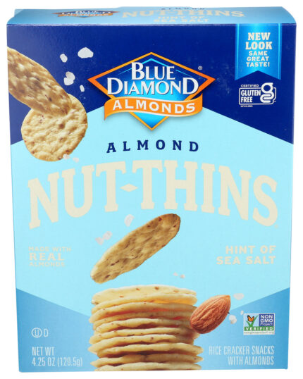 Blue Diamond, Nut Thins Sea Salt, Case Of 12, 4.25 Oz