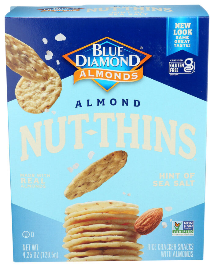 Blue Diamond, Nut Thins Sea Salt, Case Of 12, 4.25 Oz - Image 1