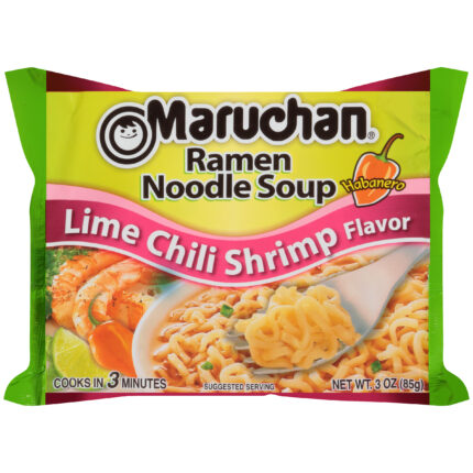 Maruchan, Lime Chili Shrimp Flavor Ramen Noodle Soup, Case Of 24, 3 Oz